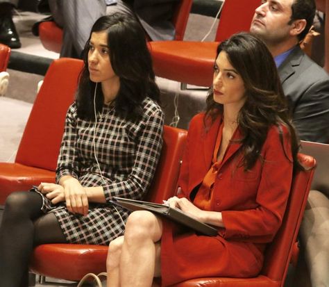 United Nations Aesthetic, Nadia Murad, Model United Nations, Amal Clooney Style, Council Chamber, Amal Alamuddin, United Nations Human Rights, Speech And Debate, United Nations Security Council