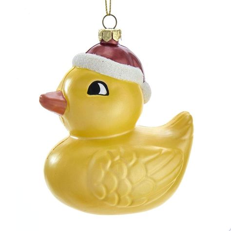 PRICES MAY VARY. Novelty faux rubber ducky ornament Made of hard plastic with festive Santa hat accent Display as a tree ornament or table figurine Measures 4"L x 4"H x 3"W Lovely keepsake ornament adds a whimsical touch to holiday decor Deck the halls this holiday season with this novelty faux rubber duck ornament. The ornament is made of hard plastic and decorated with a Santa hat for a festive look. Whether displayed on the tree or as a decorative table figurine, this ornament is sure to be t Duck Ornaments, Hummingbird Ornament, Ornament Stand, Plastic Christmas Tree, Christmas Duck, Hanging Display, Little Duck, Kurt Adler, Yellow Duck