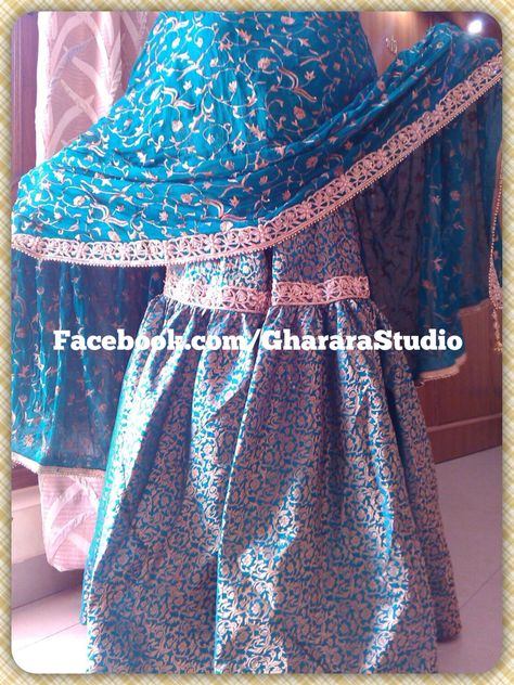 Brocade Gharara with beautiful hand embroidery zari jaal on dupatta. Whatsapp or mail us to enquire. Get your Gharara customised as per your choice.  #gharara #gharara4u #GhararaStudio #ghararadesign #partygharara #weddinggharara #bridalgharara #blue #zari #handwork #embroidery #lookroyal #lookgorgeous #lovegharara #mygharara #pakistanigharara #mehendigharara Banarsi Gharara Designs, Blue Garara, Brocade Gharara, Garara Design, Garara Designs, Garara Sharara, Garara Dress, Handwork Dupatta, Designer Gharara