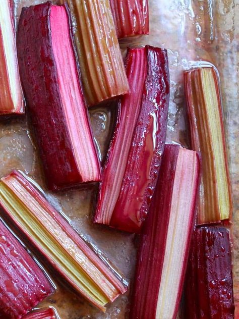 Baked rhubarb with creme fraiche recipe Creme Fraiche Recipe, Creme Fraiche Recipes, Roasted Rhubarb, Rhubarb Recipes, Hit And Run, My Car, My Parents, Rhubarb, Best Recipes