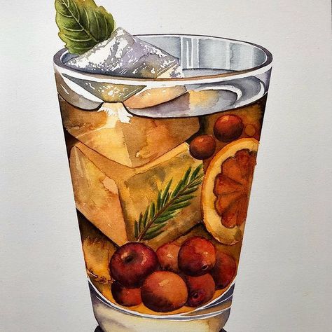 🎨 Watercolorist: @umitserpil_ ⠀ #waterblog #акварель #aquarelle #painting #drawing #art #artist #artwork #painting #illustration… Paper Fruit, Fruit Cocktail, Watercolor Journal, Cute Food Art, Art Watercolor Painting, Realism Painting, Fruit Cocktails, Realistic Paintings, Nature Art Painting