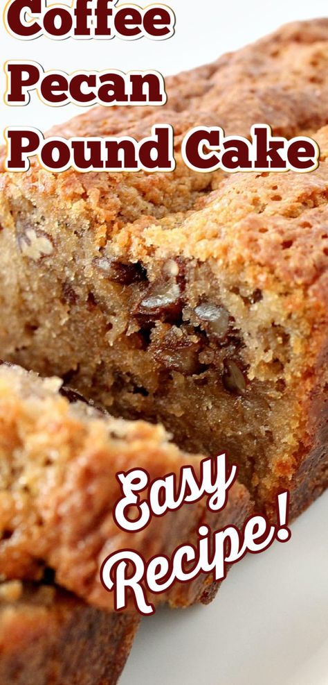 Pecan Carrot Cake, Pecan Pound Cake, French Yogurt Cake, Pecan Desserts Recipes, Pecan Coffee Cake, Peach Pound Cakes, Coffee And Walnut Cake, Almond Pound Cakes, Loaf Cake Recipes