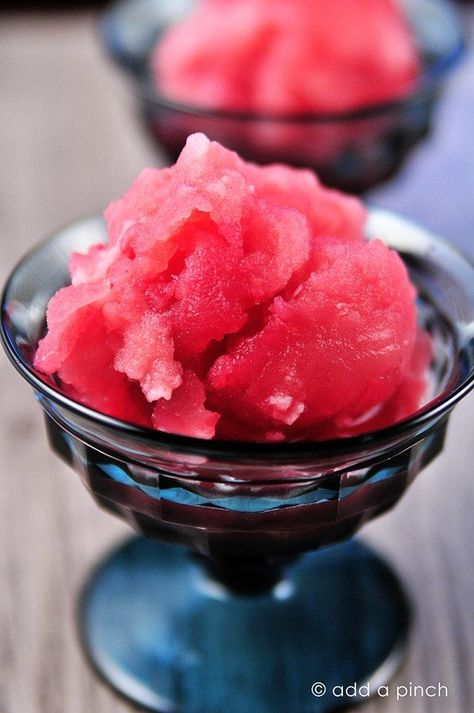 Cranberry Pineapple Sorbet Recipe Pineapple Sorbet Recipe, Watermelon Granita, Granita Recipes, Pineapple Sorbet, Icee Recipe, Watermelon Sorbet, Canned Cranberry Sauce, Cranberry Cocktail, Orange Blossom Water