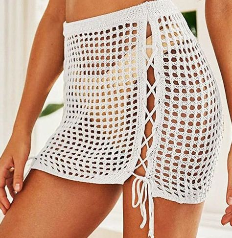 Crochet Beach Cover Up, Prom Dresses Boho, Boho Swimwear, Crochet Cover Up, Coverup Skirt, Beach Skirt, Crochet Skirt, Women's Cover Up, Prom Dresses Long With Sleeves