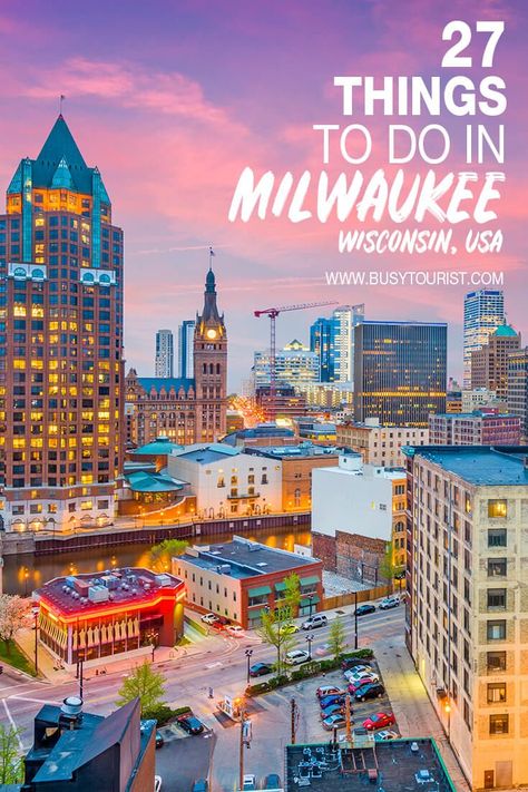 Wondering what to do in Milwaukee, WI? This travel guide will show you the top attractions, best activities, places to visit & fun things to do in Milwaukee, Wisconsin. Start planning your itinerary & bucket list now! #milwaukee #wisconsin #wisconsintravel #usatravel #usatrip #usaroadtrip #travelusa #ustravel #ustraveldestinations #vacationusa #americatravel Midwest Travel, Wisconsin Travel, Us Travel Destinations, Vacation Usa, Milwaukee Wisconsin, Usa Travel Destinations, Milwaukee Wi, United States Travel, Road Trip Usa