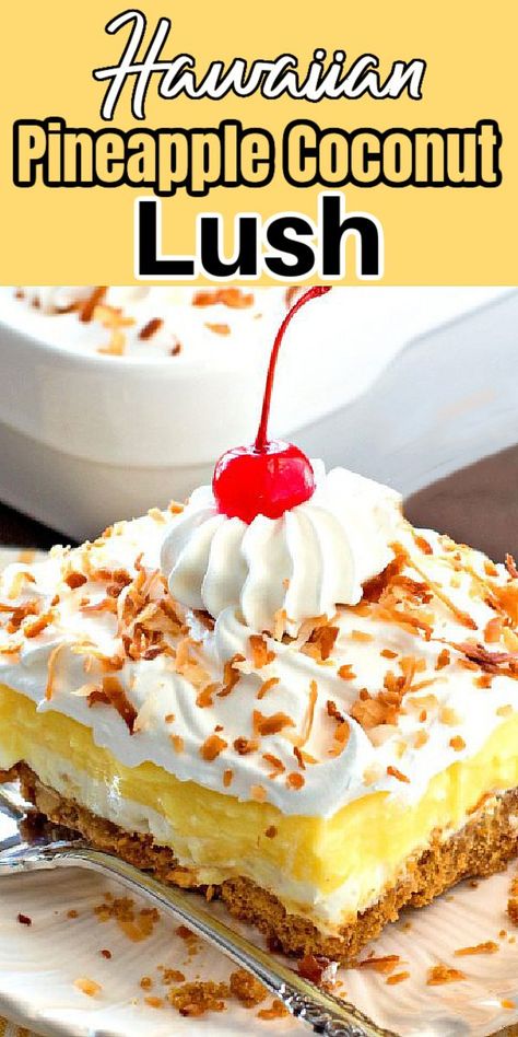 Coconut Lush, Christmas Desserts Recipes, Lush Desserts, Lush Dessert, Hawaiian Desserts, Crazy Laura, Bbq Desserts, Cheesecake Oreo, Pineapple Desserts