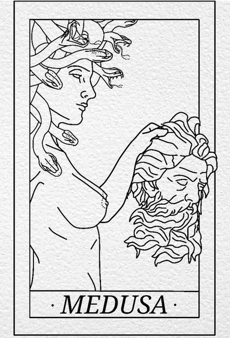 Aphrodite Drawing, Medusa Tattoo Design, Medusa Tattoo, Tattoo Design Book, Soyut Sanat Tabloları, Coloring Book Art, Tattoo Flash, Tattoo Design Drawings, Book Art Drawings