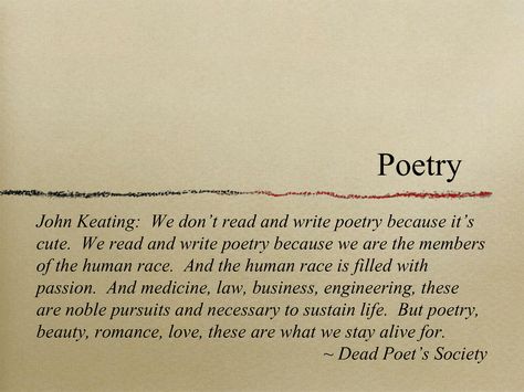 These are what we stay alive for.... Dead Poets Society Quotes, Dead Poets Society Aesthetic, Sean Leonard, Write Poetry, Society Quotes, Read And Write, Dead Poets Society, Literary Quotes, Poem Quotes