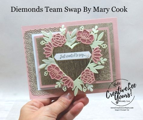 Mail Stamp, Blush Bride, Online Parties, Facebook Event, Floral Heart, Can Crafts, Stamping Up Cards, Valentine Cards, Fun Fold Cards