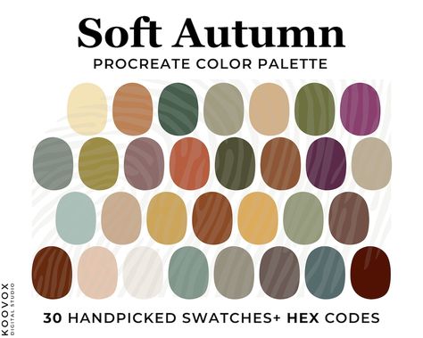 procreate color palette with hex codes. Autumn Color Palette for Procreate, Shades of earth, Hex Codes, Procreate Swatches, Procreate Palette, Monochrome Red Gradient, Color Scheme, red Color Palette for Procreate, color swatches, muted fall color palette, earthy tones color palette Soft Fall Color Palette, Color Palette Muted, Color Palette Procreate, Muted Autumn, Soft Autumn Color Palette, Autumn Color Palette, Procreate Color Palette, Fall Palette, Good Color Combinations