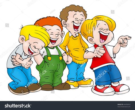 Happy Boys Laughing Out Loud Together Stock Illustration 44456053 Friends Laughing Drawing, Laughing Clipart, Laughing Drawing, Anime Group Of Friends, World Laughter Day, Studio Illustration, Laughter Day, Book Illustration Layout, Friends Sketch