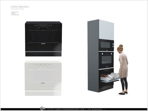 Dishwasher Sims 4 Cc, Sims 4 Dishwasher, Sims 4 Cc Dishwasher, Sims 4 Counters Cc, Sims 4 Cc Kitchen Counters, Sims 4 Cc Kitchen, Modern Kitchen Furniture, Sims 4 Tsr, Sims 4 Kitchen