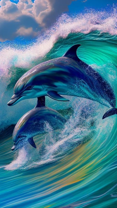 Love Dynamic, Dolphin Wallpaper, Dolphins Wallpaper, Ocean Creatures Art, Ocean Wallpapers, Dolphin Images, Ipad Lockscreen, Dolphin Photos, Dolphin Painting