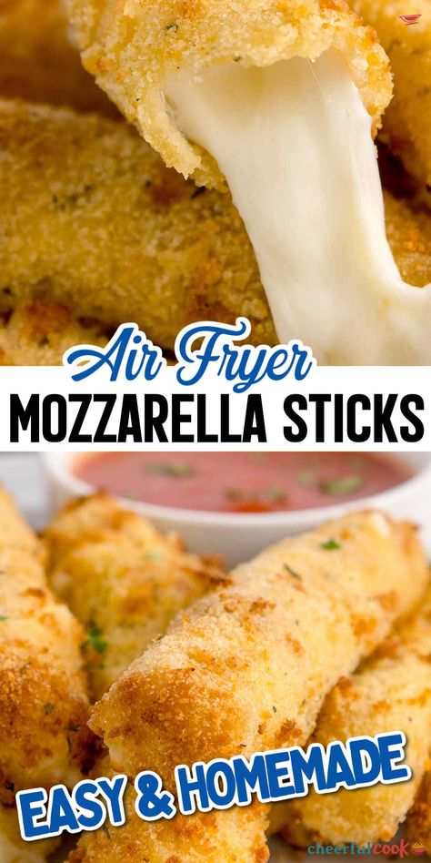 Air Fryer Mozzarella Sticks - Air Fryer Mozzarella Sticks, Air Fryer Mozzarella, Braised Chicken Recipes, Homemade Mozzarella Sticks, Mozzarella Sticks Recipe, Boiled Chicken Recipes, Blueberry Dump Cakes, Can Chicken Recipes, Butter Chicken Recipe