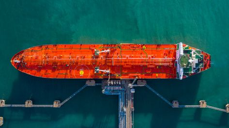 Aerial view tanker ship unloading at por... | Free Photo #Freepik #freephoto #business #sea #ship #boat Tanker Ship, Photo Retro, Sea Ship, Ship Boat, Oil Tanker, Naval Force, Bmw Motorcycle, Red Sea, Future Car