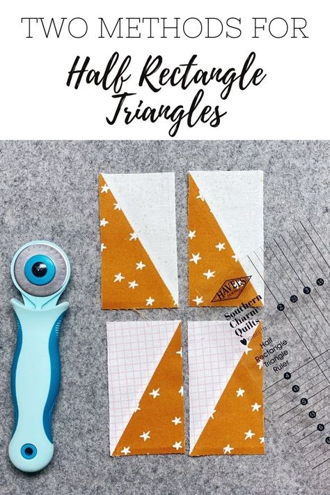 How To Make Half Rectangle Triangles, Quilt Triangle Pattern, Half Square Rectangles Tutorials, Half Square Rectangle Quilt, Half Rectangle Triangle Quilt, Half Rectangle Triangles, Half Rectangle Triangle Tutorial, Half Rectangle Quilts, Half Rectangle Triangle Quilt Patterns