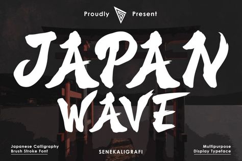 “Japan Wave” is a Japanese-style display font inspired by Japanese calligraphy. This font is a handwritten font with an authentic Japanese look and feel designed as uniquely as possible to create a beautiful and easy-to-read combination of sentences. Japan Wave font is also very flexible for you to use in your various projects, ensuring that […] Get your free download of the Japan Wave Font now at FreeFontDL - Free Font Download! Japan Font Design, Japanese Font Design, Japan Wave, Japanese Look, Japanese Font, Free Font Download, Display Fonts, Commercial Fonts, Japanese Calligraphy