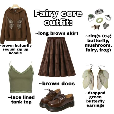 Butterfly Core Aesthetic Outfit, Outfit Ideas For Melanie Martinez Concert, Melanie Martinez Portals Outfit Ideas, Melanie Martinez Concert Outfit Portals, Earth Core Outfits, Fairy Grunge Fashion, Portals Inspired Outfits, Where To Shop For Fairy Grunge Clothes, Fairy Core Top