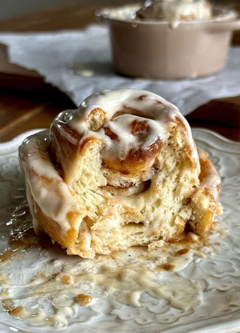 Flavored Cinnamon Rolls, Cinnamon Rolls For Two, Maple Apple Butter, Rolls For Two, Butter Cinnamon Rolls, Maple Cream Cheese, Cinnamon Apple Pie, Fluffy Cinnamon Rolls, Cinnamon Roll Bake