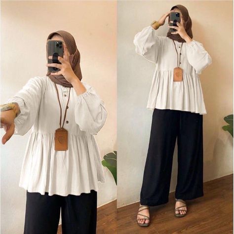 Raisa Blouse Rayon Crinkle Premium Airflow Kancing Rayon Crinkle, Closet Layout, Rayon Blouse, Blouse Material, Muslimah Fashion, Hijab Fashion, Muslim Fashion, Top Styles, Korean Fashion