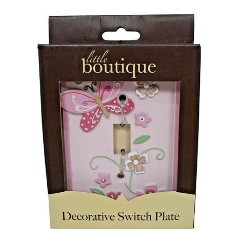 Brighten Up Your Child's Room With The Kidsline Little Boutique Floral Decorative Switch Plate. This Pink Plastic Switch Plate Features An Adorable Floral Design That Adds A Touch Of Whimsy To Any Space. Brand: Kidsline Color: Pink Material: Plastic Features A Floral Design Ideal For Children's Rooms Decorative Switch Plate "Floral" Mpn: Lb113spr New In Box Approximate Measure: 3.5" X 4.875" Condition: New With Tags Cute Switch, Decorative Switch Plate, Kids Line, Pink Plastic, Switch Plate, Child's Room, Switch Plates, Childrens Room, Room Inspo