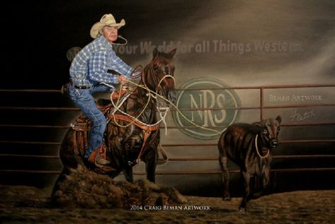 Found on Bing from craigbemanartwork.com Rodeo Art, Western Wall Decor, Trendy Art Prints, Barrel Racing Horses, Neon Moon, Man Cave Art, Barrel Racer, Barrel Racing, Realistic Art