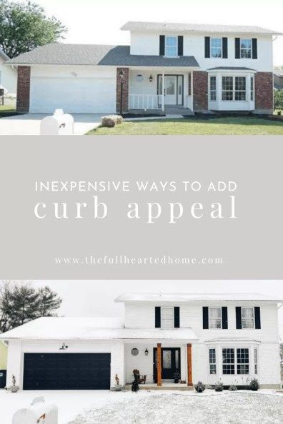 Small House Curb Appeal, Stucco Houses, Curb Appeal On A Budget, Grey Pavers, Porch Railing Designs, Improve Curb Appeal, Boost Curb Appeal, Wood Columns, Bungalow Exterior