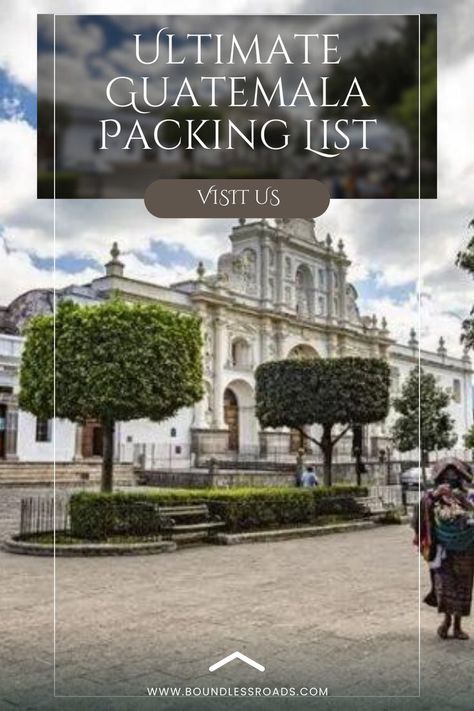 Planning a trip to Guatemala? This ultimate packing list covers everything you need to know! From essential documents and versatile clothing to electronics and toiletries, prepare for the diverse climates and activities in Guatemala. Whether you're exploring ancient Mayan temples or relaxing by Lake Atitlan, pack smart with our comprehensive guide. Discover what to wear, what to pack, and essential travel tips for a memorable adventure in Guatemala! Ultimate Packing List, Versatile Clothing, Lake Atitlan, Ancient Mayan, Planning A Trip, What To Pack, Packing List, Guatemala, Travel Essentials