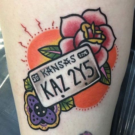 License Plate Tattoo, Plate Tattoo, Tattoo License, New Jersey Tattoo, California License Plate, Drawing Traditional, Car Number Plates, California Tattoo