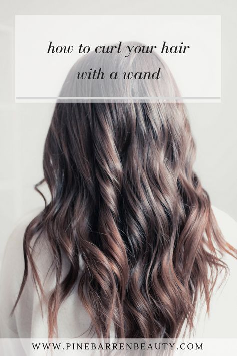 Loose Waves With Wand, How To Curl Your Hair Loose Waves, Loose Curls With Wand, How To Curl Medium Length Hair With Wand, How To Do Beach Waves With A Wand, Curl Hair With Wand, Waves With A Wand, Hair Wand Tutorial, Loose Waves Hair Tutorial