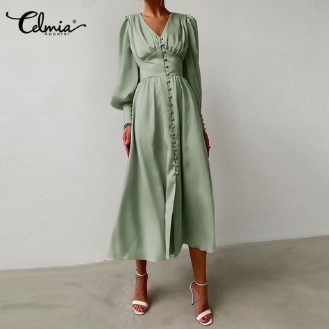 Long Dress Plus Size, Vestidos Retro, Sukienki Plus Size, Mid Calf Dresses, Midi Sundress, Dress Women Elegant, High Waist Dress, Midi Dress Party, Women Long Dresses