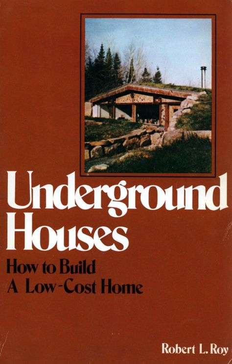 4 Vintage PDF/Books for Instant Download: -Build and Furnish a Log Cabin book by W. Ben Hunt (178 pages) PDF download.  -Underground Houses 1979. A great vintage book on underground homes. Examines the aesthetics, site requirements, financing, design, maintenance, and heating of earth sheltered housing and illustrates various styles and designs. Bring ideas from this collection of house plans and articles from to your architect to have construction blueprints made in conformance to local regulat Underground House Plans, Underground Home, Cordwood Homes, Earth Sheltered Homes, Earth Bag Homes, Sheltered Housing, Homestead House, Low Cost Housing, Earth Sheltered