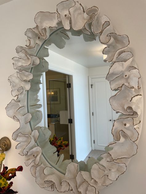 Statement Mirror, Ceramic Sculpture Figurative, Modern Art Canvas Painting, Wavy Mirror, Diy Abstract Canvas Art, Cerámica Ideas, Paper Mache Art, Diy Wall Art Decor, Craft Room Decor