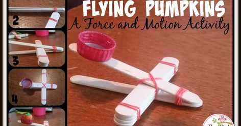 Review force and motion or simple machines with this fun flying pumpkins freebie and science activity for Halloween! Pumpkin Science, Motion Activities, First Grade Science, Science Activity, Force And Motion, Simple Machines, Grade 4, Science Activities, Fun Science