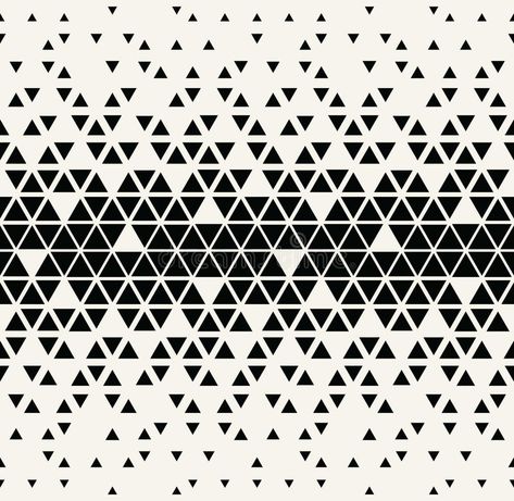 Black And White Graphic Design, White Graphic Design, Geometric Black And White, Design Triangle, Architecture Drawing Plan, Halftone Pattern, Black And White Graphic, Triangular Pattern, Texture Graphic Design