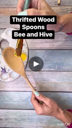 37K views · 502 reactions | Thrifted Wood Spoon Bee and Hive! #bumblebee #beehive #thrifted #crafts | Manda Panda Projects | Manda Panda Projects · Original audio Wooden Spoon Bee Craft, Bee Decorations Diy, Beehive Craft, Bee Hive Craft, Wood Spoon, Bee Decor, Event Themes, Food Crafts, Fake Food