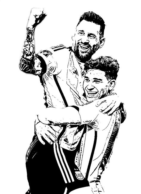 Desing silueta de Messi y Julian #argentina #qatar2022 Messi Stencil Drawing, Messi Y Julian, Argentina Logo, Lionel Messi Posters, Messi World Cup, Potrait Painting, Messi Poster, Joker Drawings, Julian Alvarez