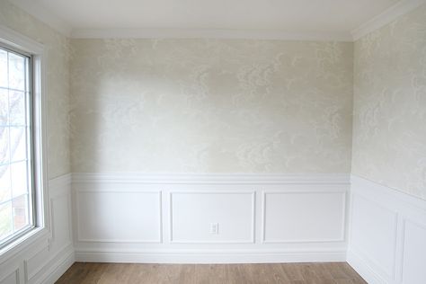 The Be All, End All of Cloud Wallpaper | One Room Challenge Week 3 - Chris Loves Julia White Washed Floors, Inspiration Wallpaper, Wallpaper Ceiling, Chris Loves Julia, Stone Wallpaper, Nursery Room Design, Nursery Room Inspiration, Front Rooms, Simple Interior