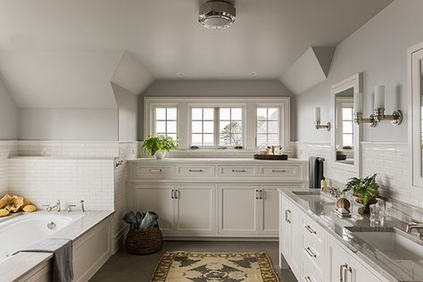 Revere Pewter Kitchen, Benjamin Moore Stonington Gray, Beach Style Bathroom, Revere Pewter Benjamin Moore, Stonington Gray, Bath Paint, Farmhouse Paint, Revere Pewter, Farm House Colors