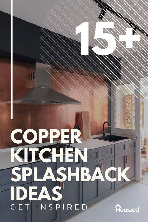 Get inspired with our COPPER KITCHEN BACKSPLASH IDEAS. These images showcase the very best ideas helping your creative juices flow...Read more #copperkitchenbacksplashideas #coppersplashbackkitchenbacksplashideas #coppertileskitchenbacksplashideas #kitchenbacksplashideaswithcopper #copperkitchentilebacksplashideas #copperkitchenaccentsbacksplashideas #copperbacksplashideas Copper Splash Back Kitchen, Metallic Backsplash Kitchen, Copper Kitchen Backsplash Ideas, Granite Splashback Kitchen, Black And Copper Kitchen Ideas, Kitchen Splash Backs, Back Splashback Kitchen Ideas 2023, Copper Splashback Kitchen, Copper Backsplash Kitchen