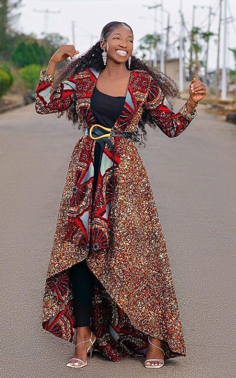 Ankara Dress And Jacket, Flay Dresses, Ankara Skirt Styles Classy, Trendy Ankara Styles Classy, Ankara Jumpsuits For Women Classy, Ankara Short Gowns Classy, Wide Leg Pants Street Style, Best Ankara Styles, Ankara Jumpsuit Styles