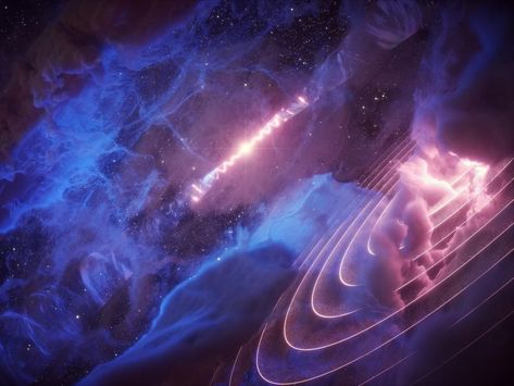 An unusual "heartbeat" coming from a cosmic gas cloud beats along in time with the pulses of a black hole. Researchers remain puzzled as to what the unusual long-distance relationship is between the two. Gamma Ray, Hydrogen Atom, Milky Way Galaxy, Popular Science, In Sync, Space Telescope, Light Year, Telescopes, Space Science