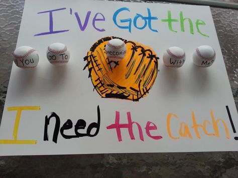 Prom Poster, Softball Posters, Promposal Ideas, Prom Posters, Homecoming Signs, Prom Proposals, Homecoming Posters, Asking To Prom, Baseball Ideas