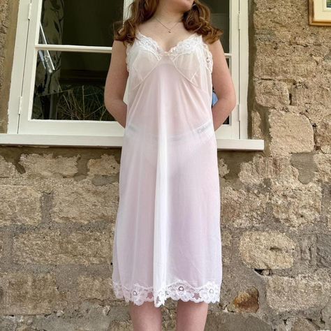 vintage white slip dress
super cute! y2k lana del... - Depop Y2k Lana Del Rey, Lingerie Coquette, Slip Dress Y2k, Coquette Fairy, White Slip Dress, Fairy Cottage, White Slip, Lace Slip, Beautiful Lingerie