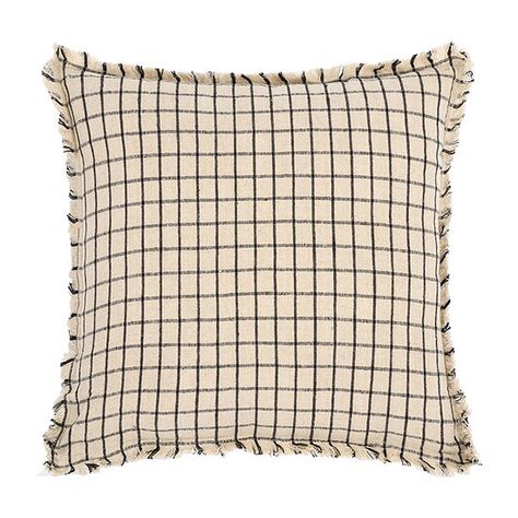 Safavieh Raie Linen Square Throw Pillow, Color: Natural Black - JCPenney Throw Pillows White, Kids Flooring, Understated Style, Mirrored Nightstand, Linen Throw Pillow, Linen Throw, Navy And Brown, Cotton Throw Pillow, Linen Pillows