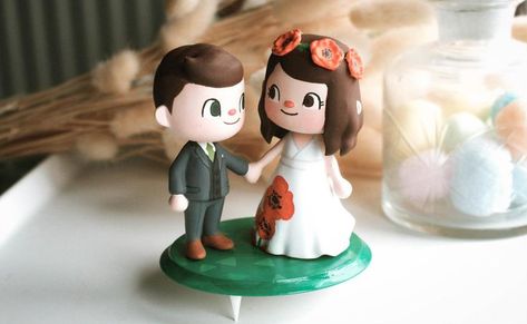 Animal Crossing Wedding, Wedding Toppers, Custom Figurines, Animal Crossing Characters, November 1st, Animal Crossing Pocket Camp, New Animal Crossing, Wedding Topper, Animal Crossing Game