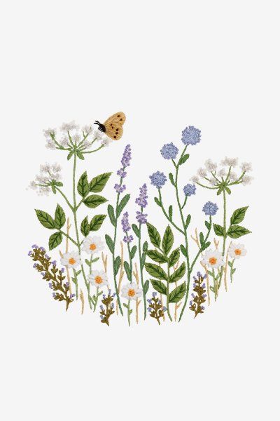 Wildflower Meadow, Wild Flowers, Embroidery, Flowers