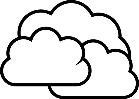 Cloud Clipart Black And White, Cloudy Drawing, Whale Outline, Cloud Outline, Cloud Clipart, Coloring Pictures For Kids, Outline Pictures, Outline Images, Cloudy Weather