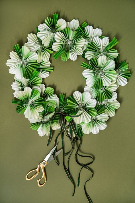 St. Patrick's Day Wreath - The House That Lars Built Clover Wreath, Wire Wreath Forms, St Patrick's Day Decorations, Wreath Forms, Wreath Bow, Painting Canvas, St Patrick’s Day, Spring Crafts, Etsy Fashion