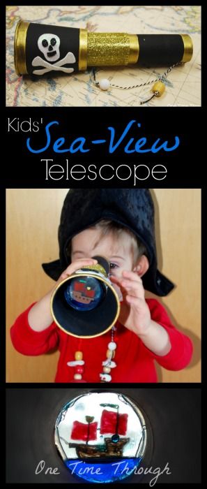 Columbus Day Crafts For Kids, Telescope Craft, Pirate Christmas, Pirate Craft, Pirate Telescope, Pirate Activities, Pirate Crafts, Pirate Day, Pirate Birthday Party